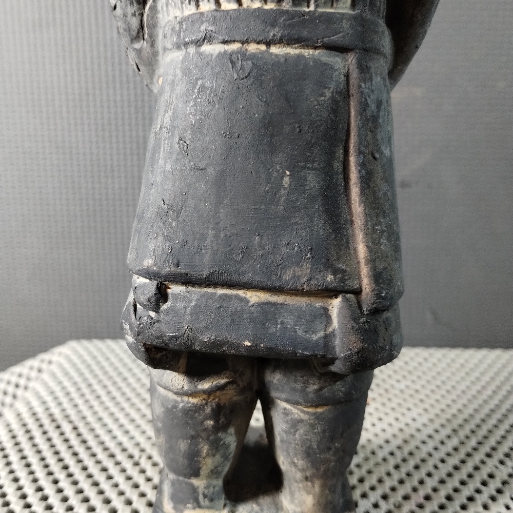 Vintage Chinese Terracotta Warrior Solder Figurine 10"H - Picture 7 of 11